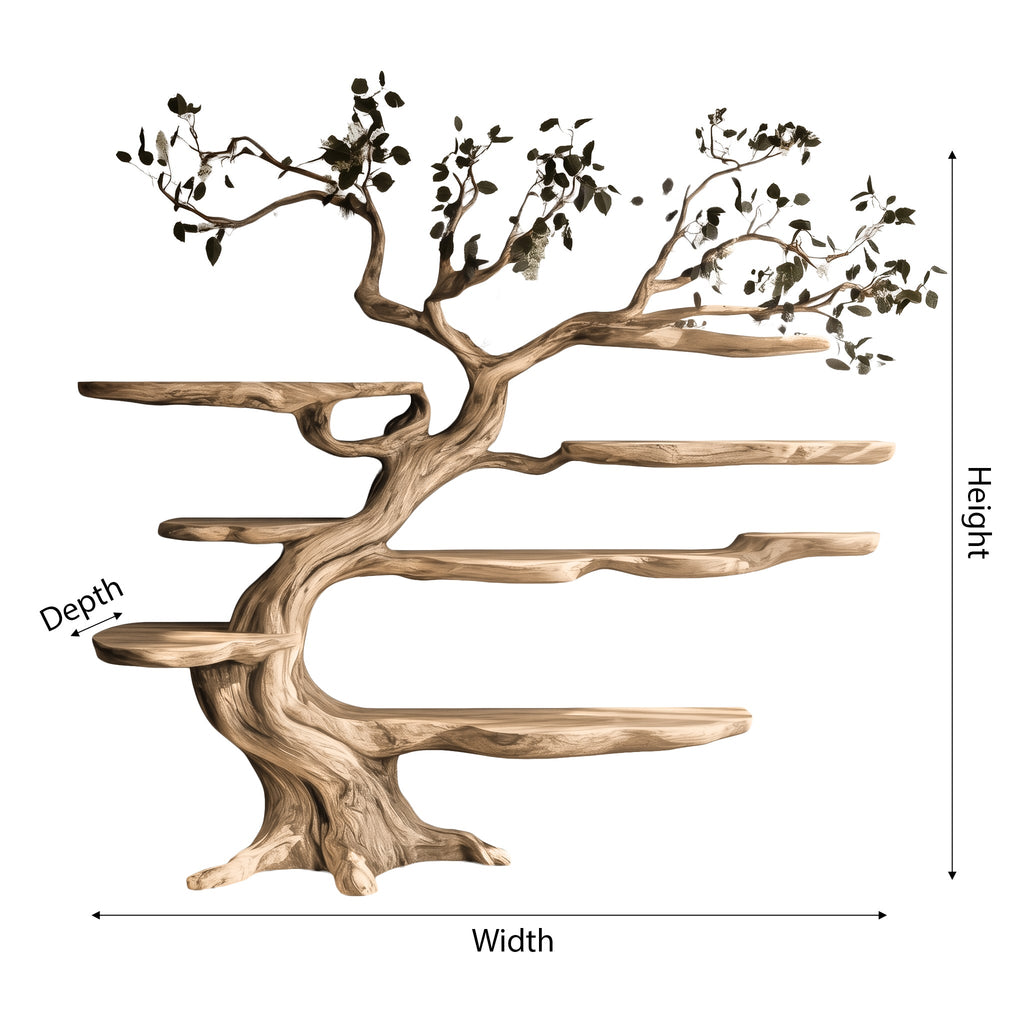 Arborealis Sculpted Solid Wood Tree Bookshelf