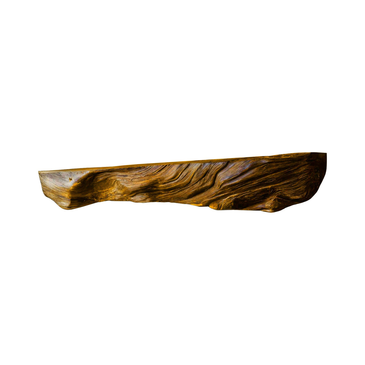 Calen Live-Edge Solid Wood Fireplace Mantel Shelf