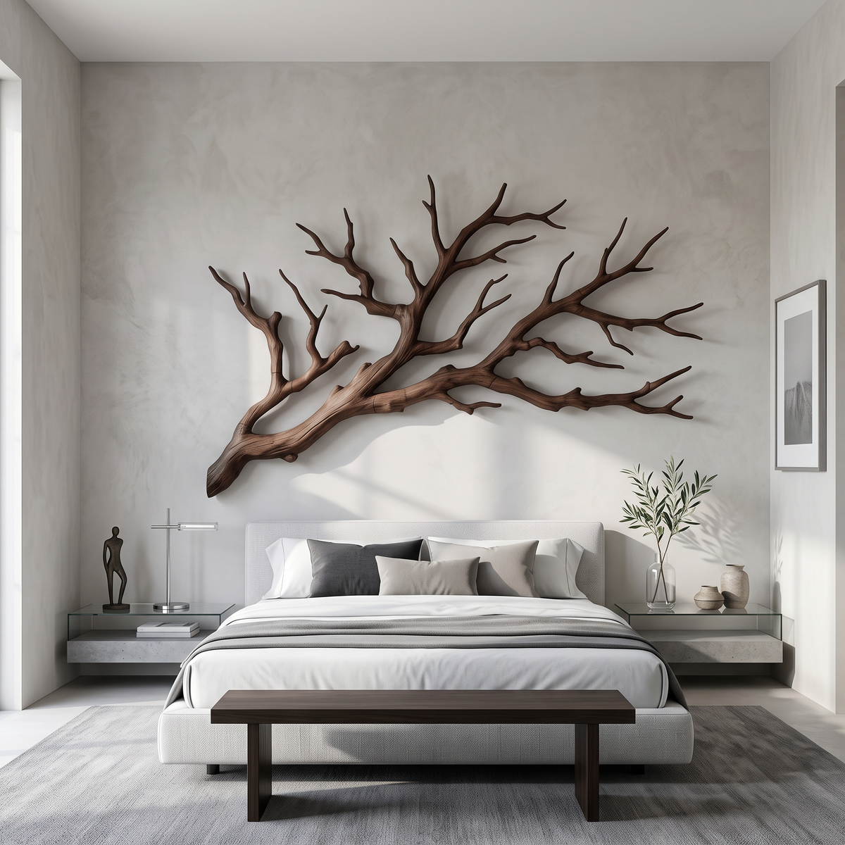 Rustic Tree Branch Wooden Wall Decor For Bedroom Headboard Wall Art